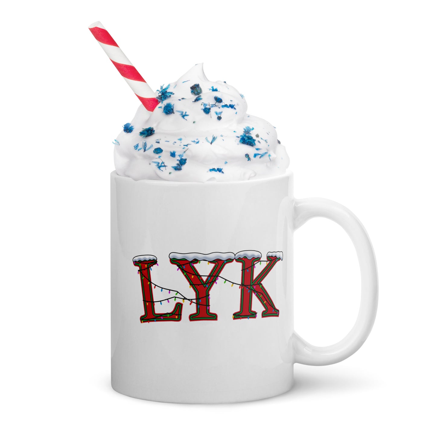 Holiday LYK White glossy mug