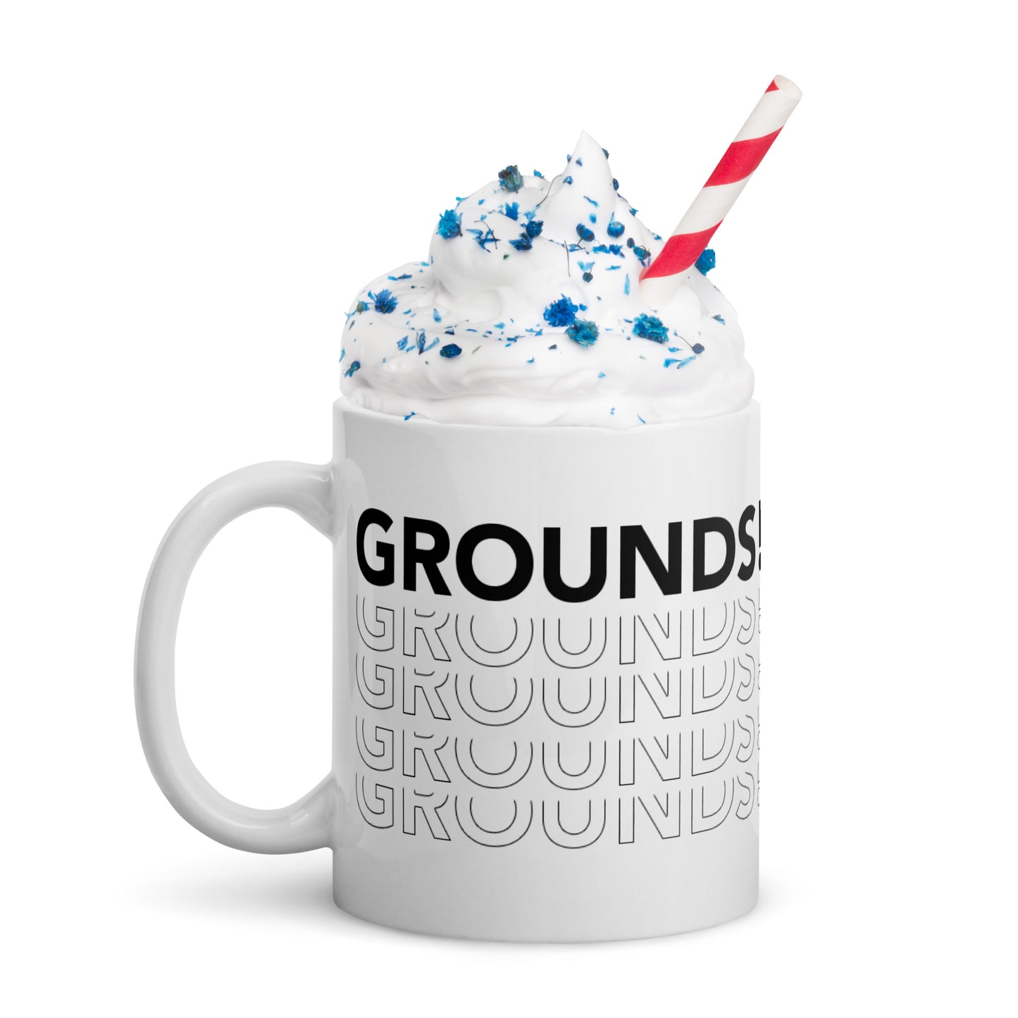 White glossy mug
