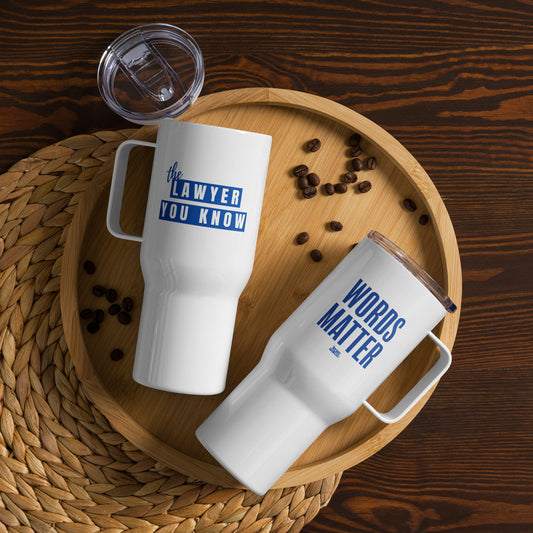 LYK Words Matter Travel Mug With A Handle